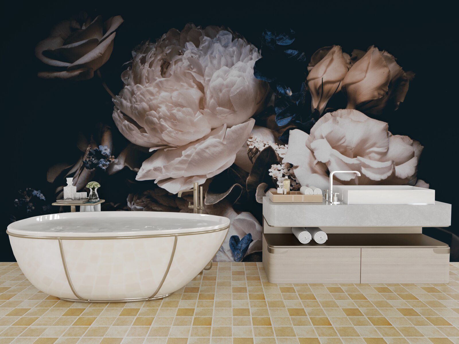 Papier peint le roman noir des fleurs