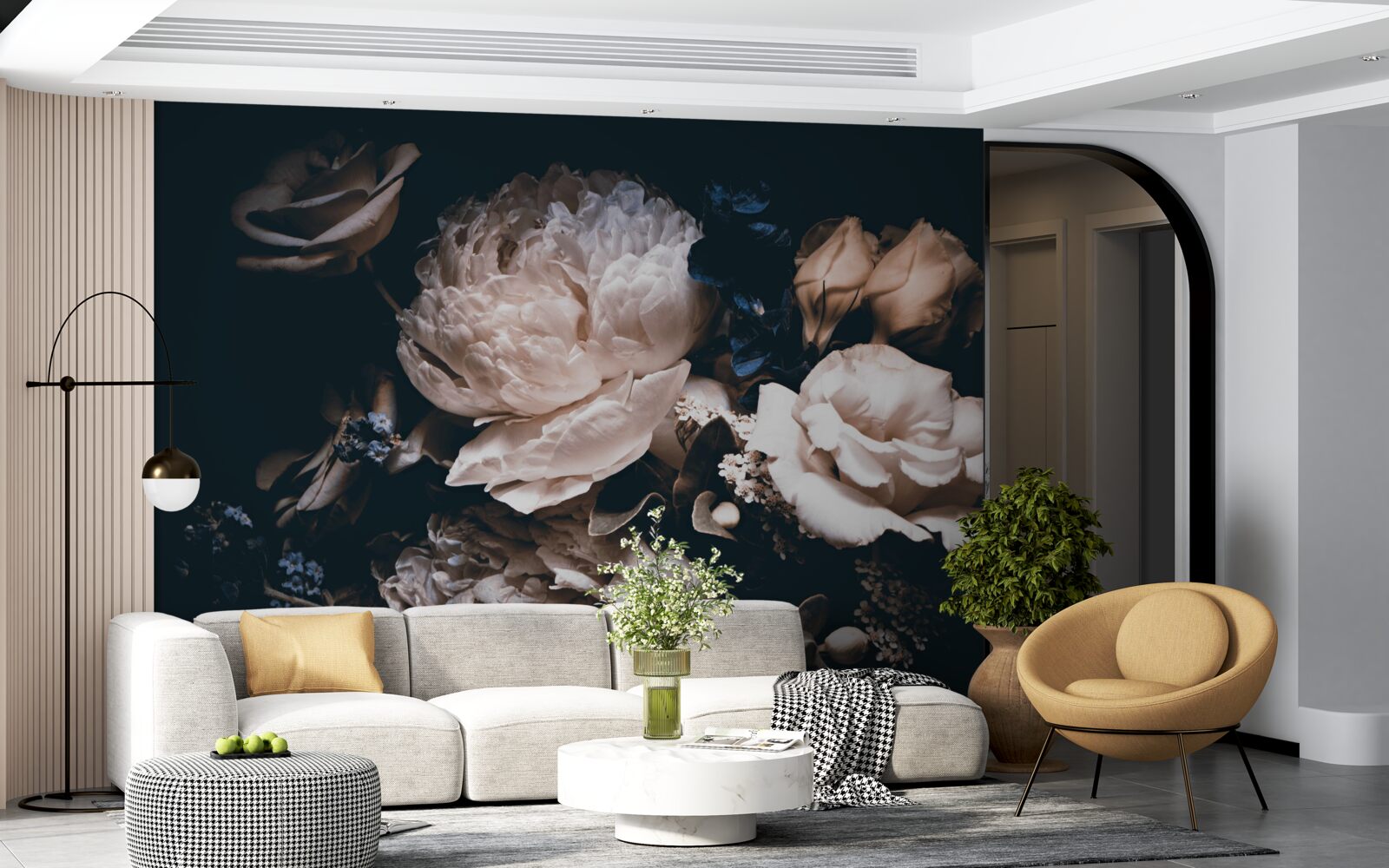 Papier peint le roman noir des fleurs