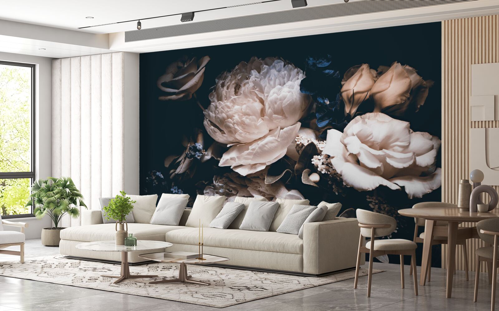 Papier peint le roman noir des fleurs