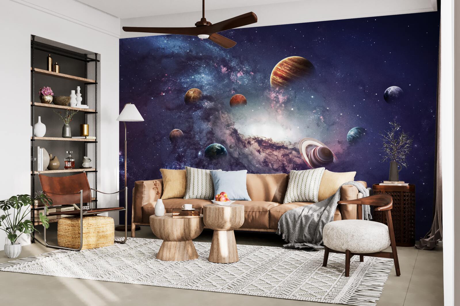 Papier peint la taille des planètes dans la galaxie