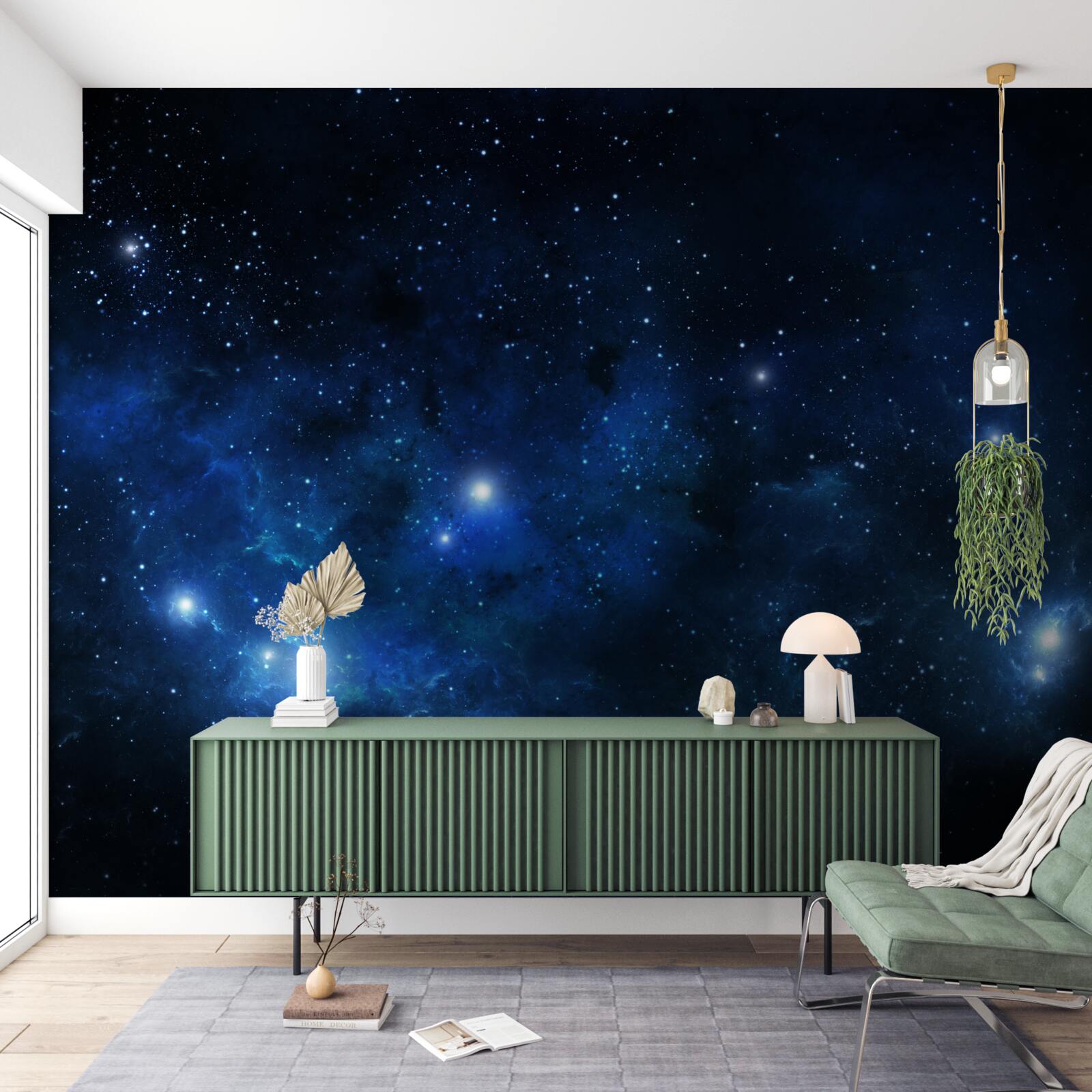 Papier peint l'espace scintille de galaxies