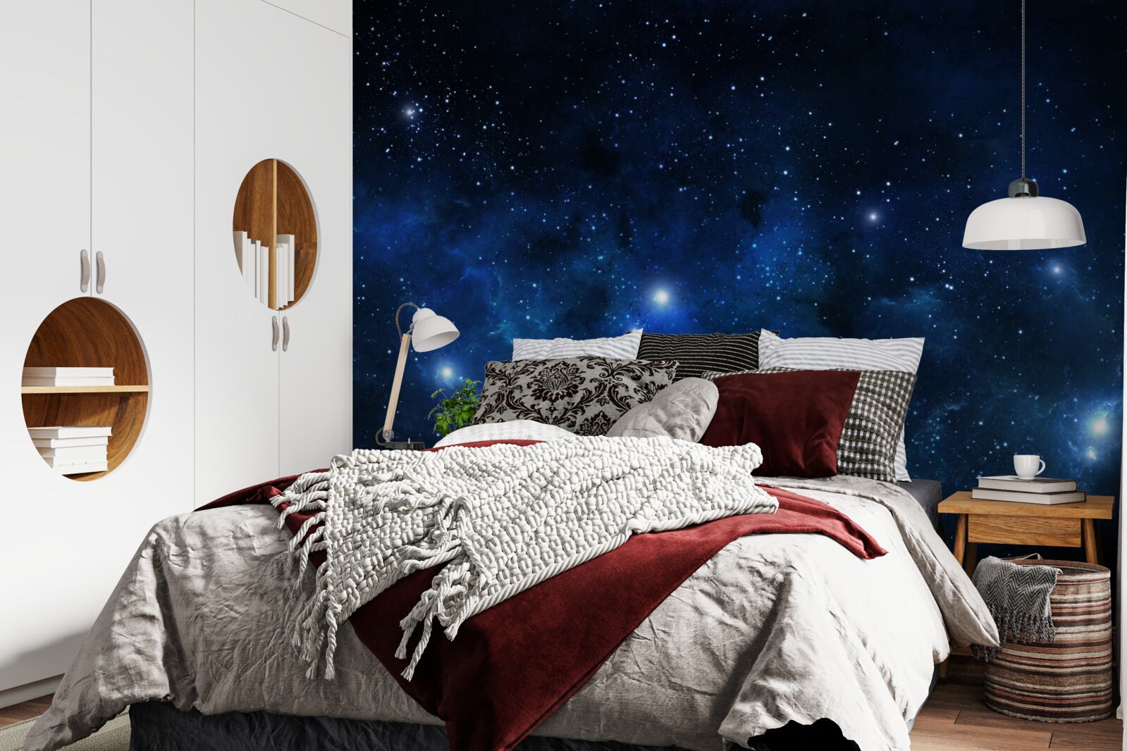 Papier peint l'espace scintille de galaxies