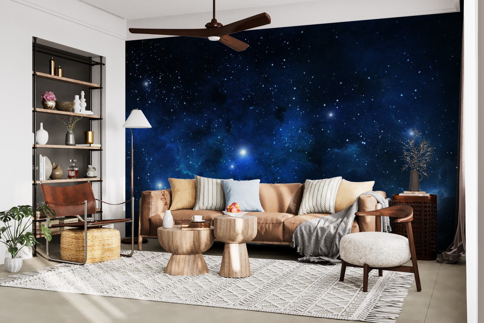 Papier peint l'espace scintille de galaxies