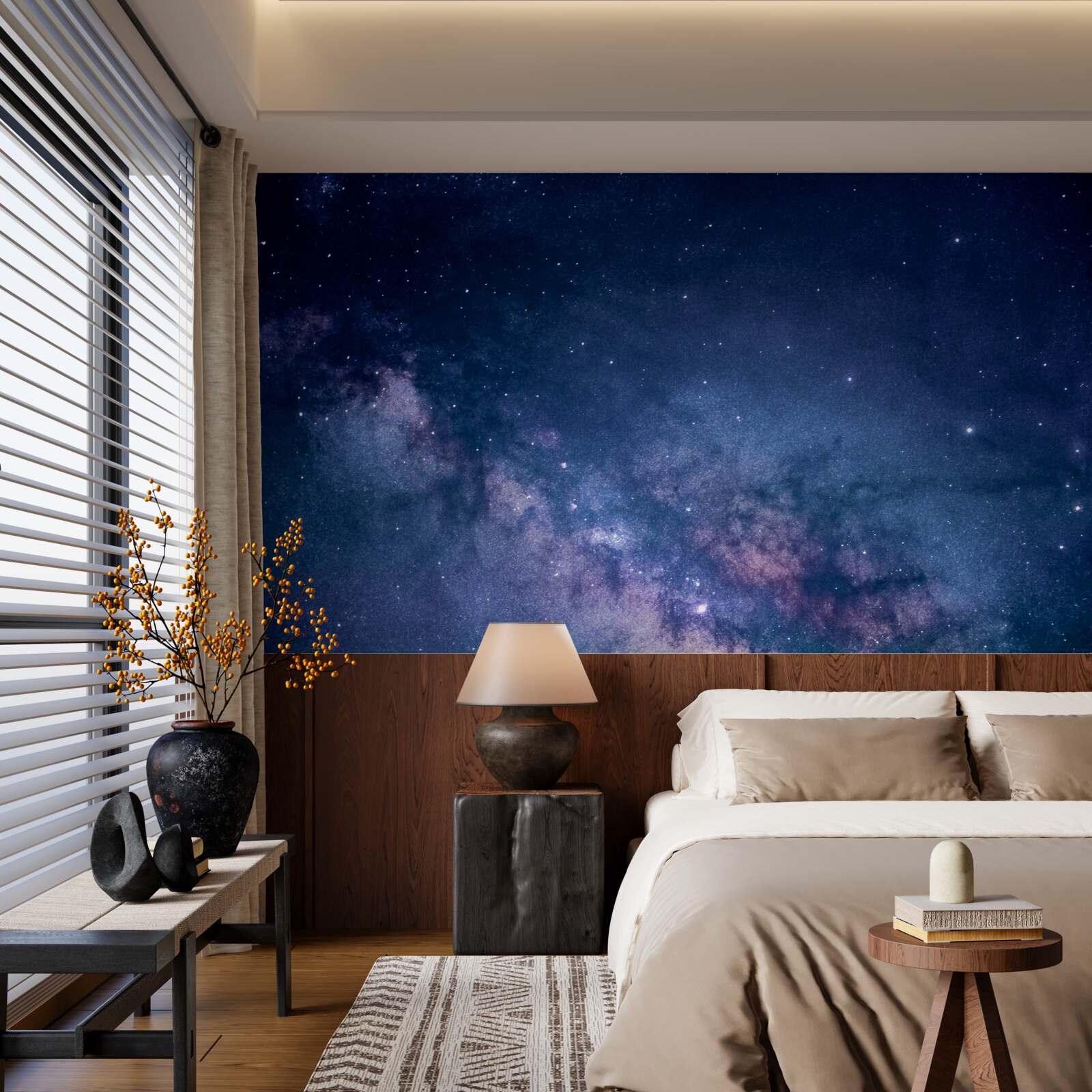 Papier peint galaxie céleste voie lactée