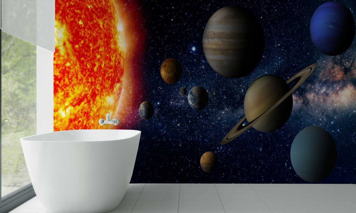 Papier peint le rapport entre les planètes et le soleil