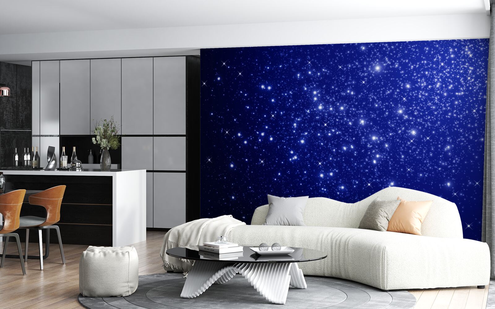 Papier peint d'innombrables luminaires dans la sphère céleste