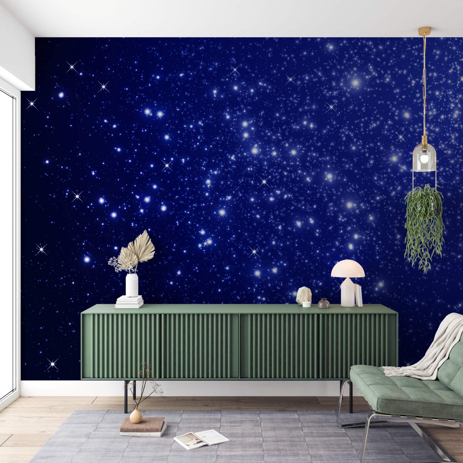 Papier peint d'innombrables luminaires dans la sphère céleste