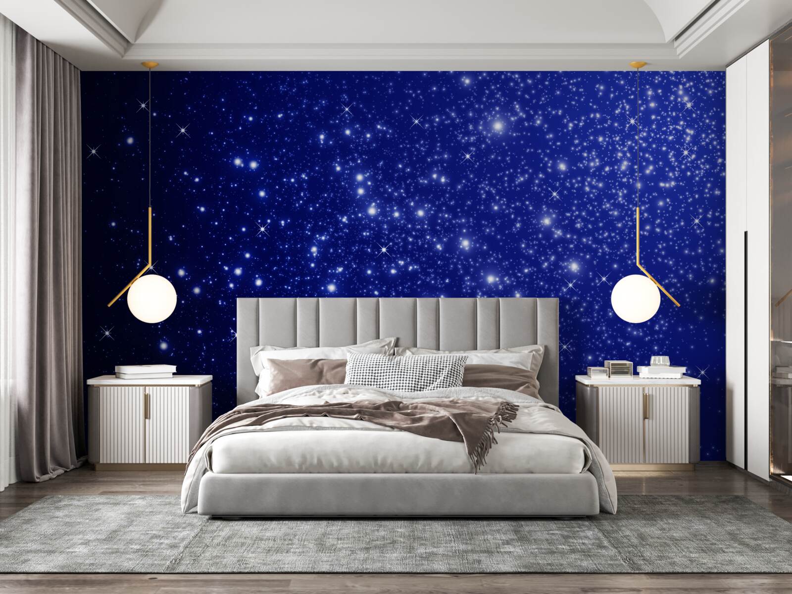 Papier peint d'innombrables luminaires dans la sphère céleste