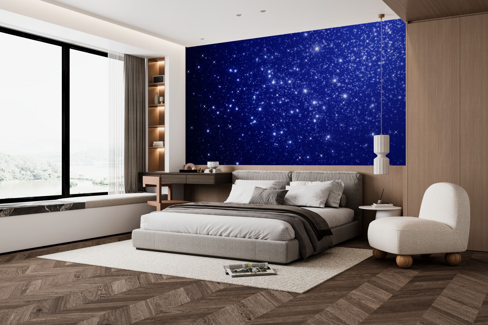 Papier peint d'innombrables luminaires dans la sphère céleste