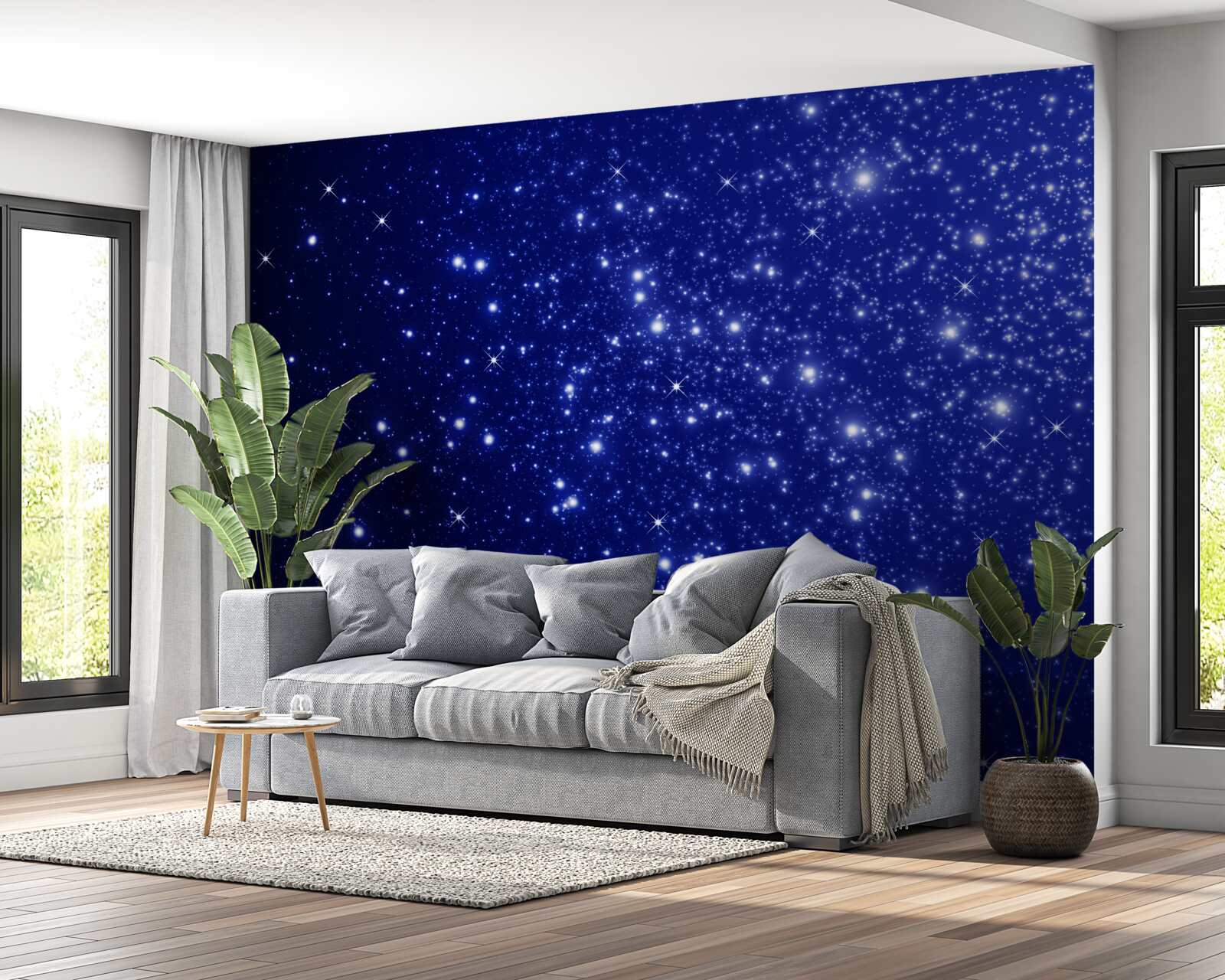 Papier peint d'innombrables luminaires dans la sphère céleste