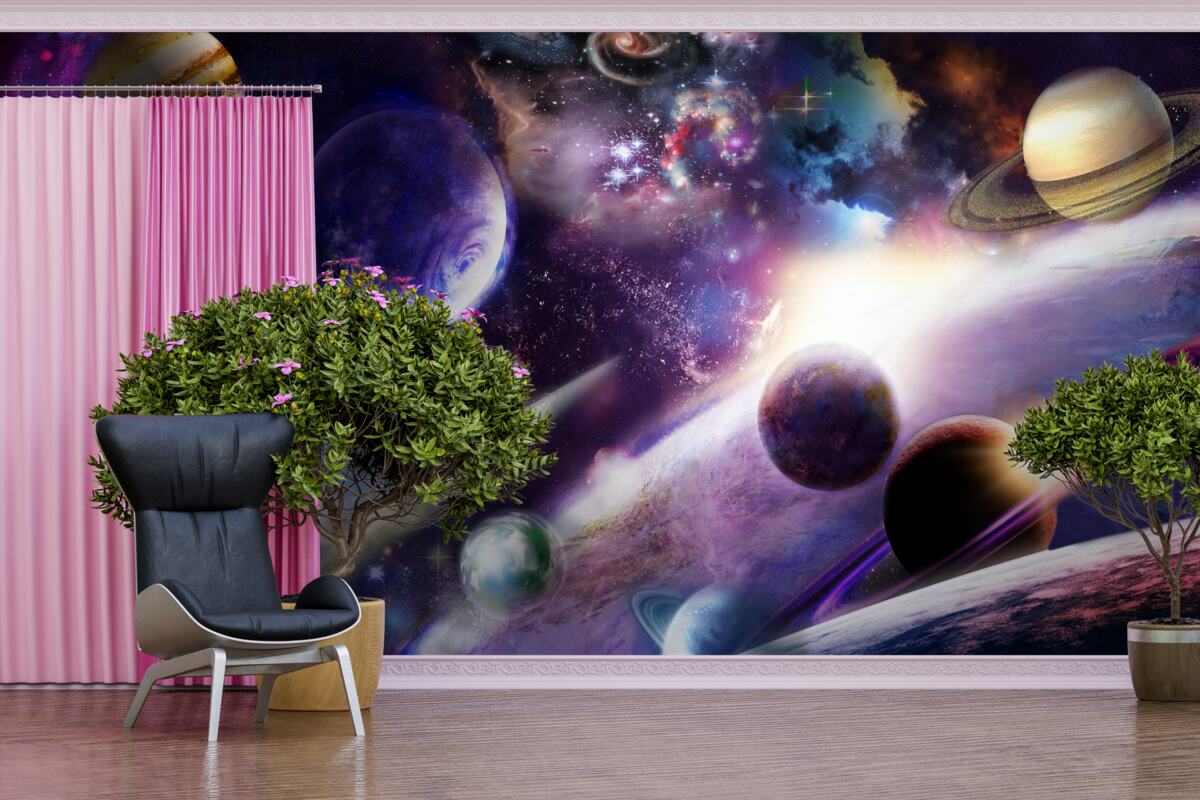 Papier peint les objets de l'univers