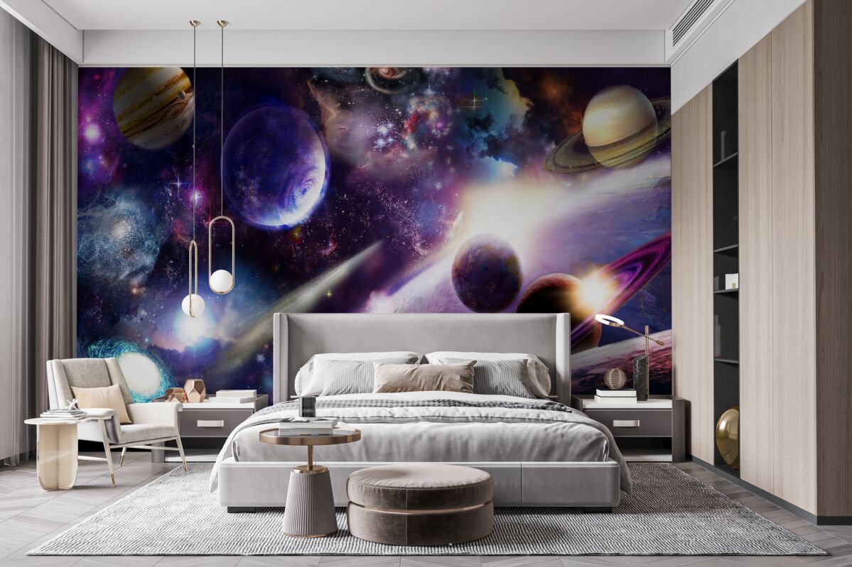 Papier peint les objets de l'univers