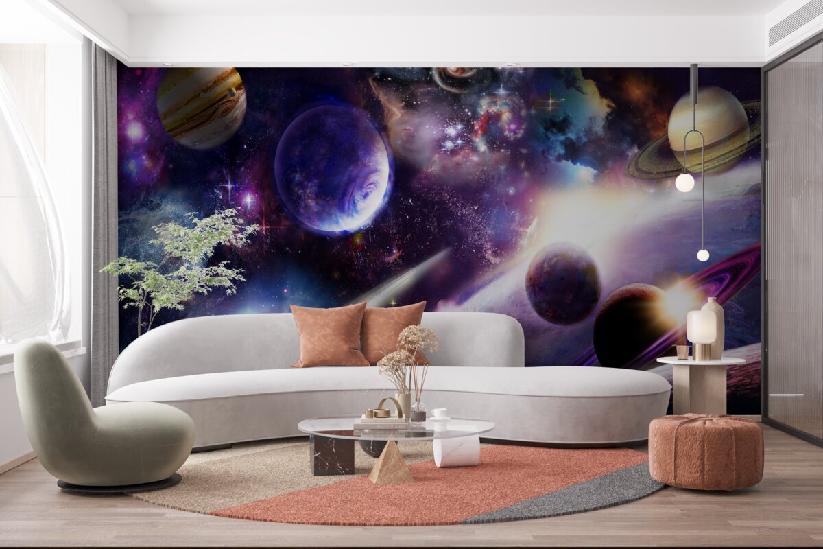 Papier peint les objets de l'univers