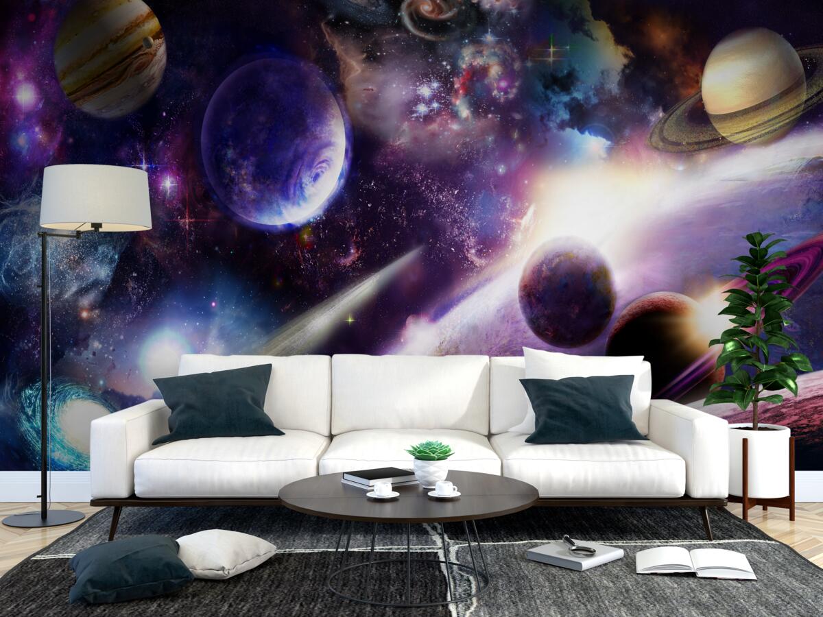 Papier peint les objets de l'univers