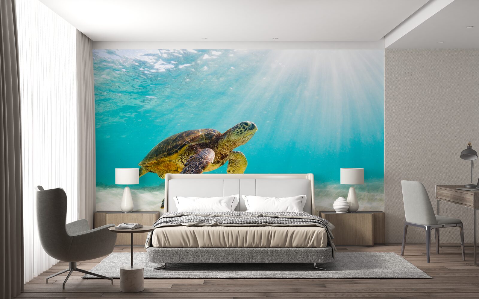 Papier peint Crânes jaunes sur fond de sable