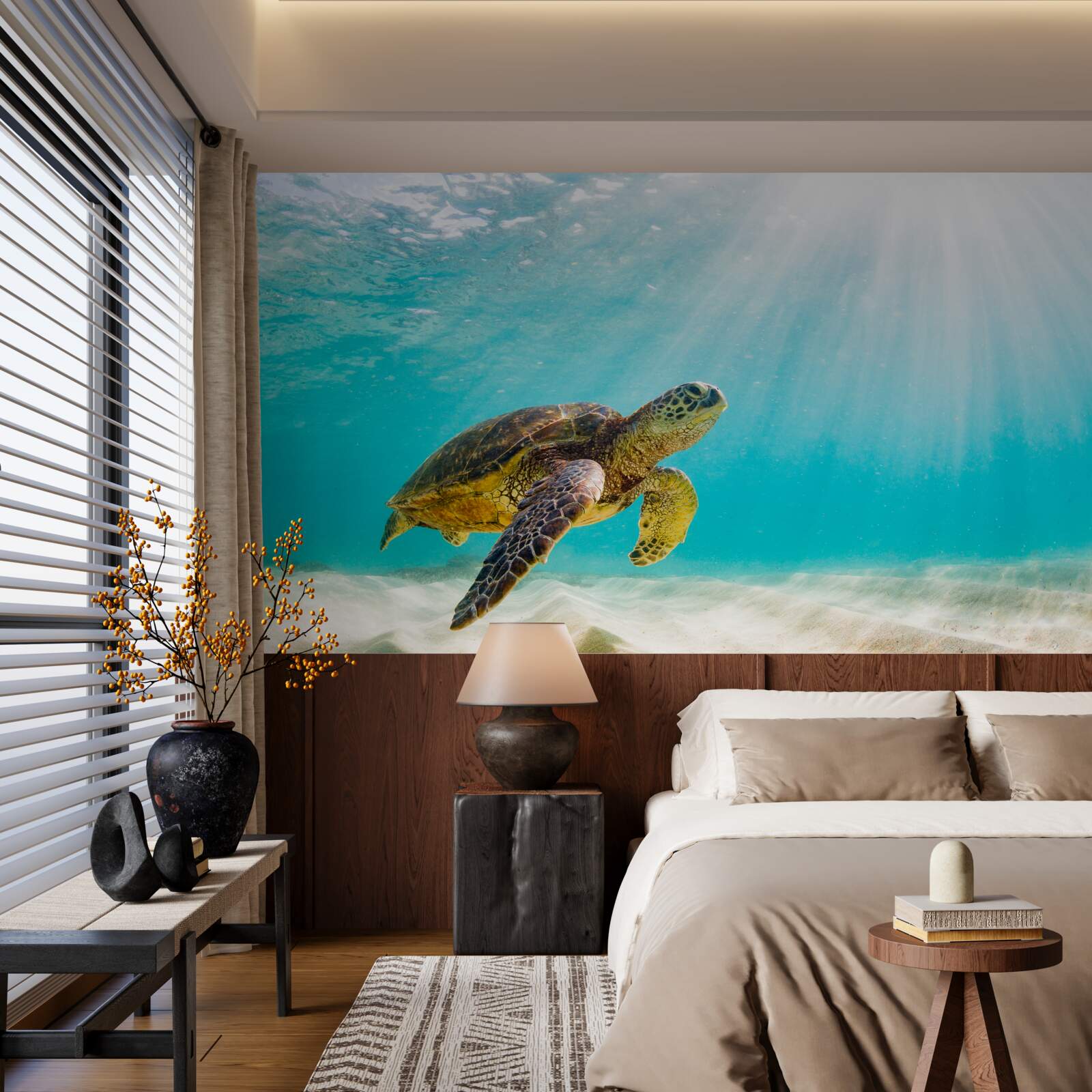 Papier peint Crânes jaunes sur fond de sable