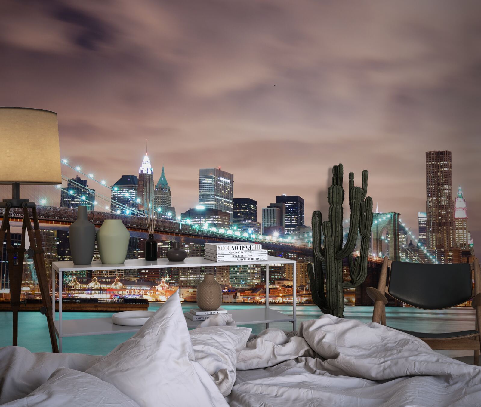 Papier peint la ville de nuit dans les temps modernes