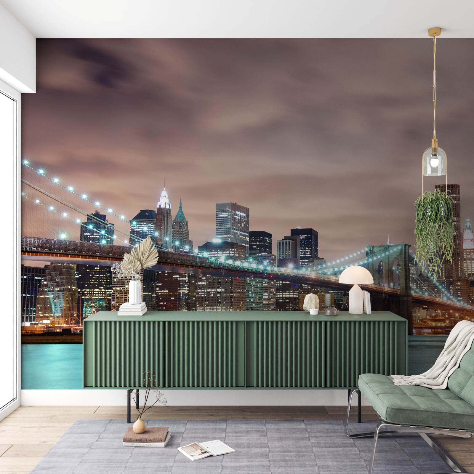 Papier peint la ville de nuit dans les temps modernes