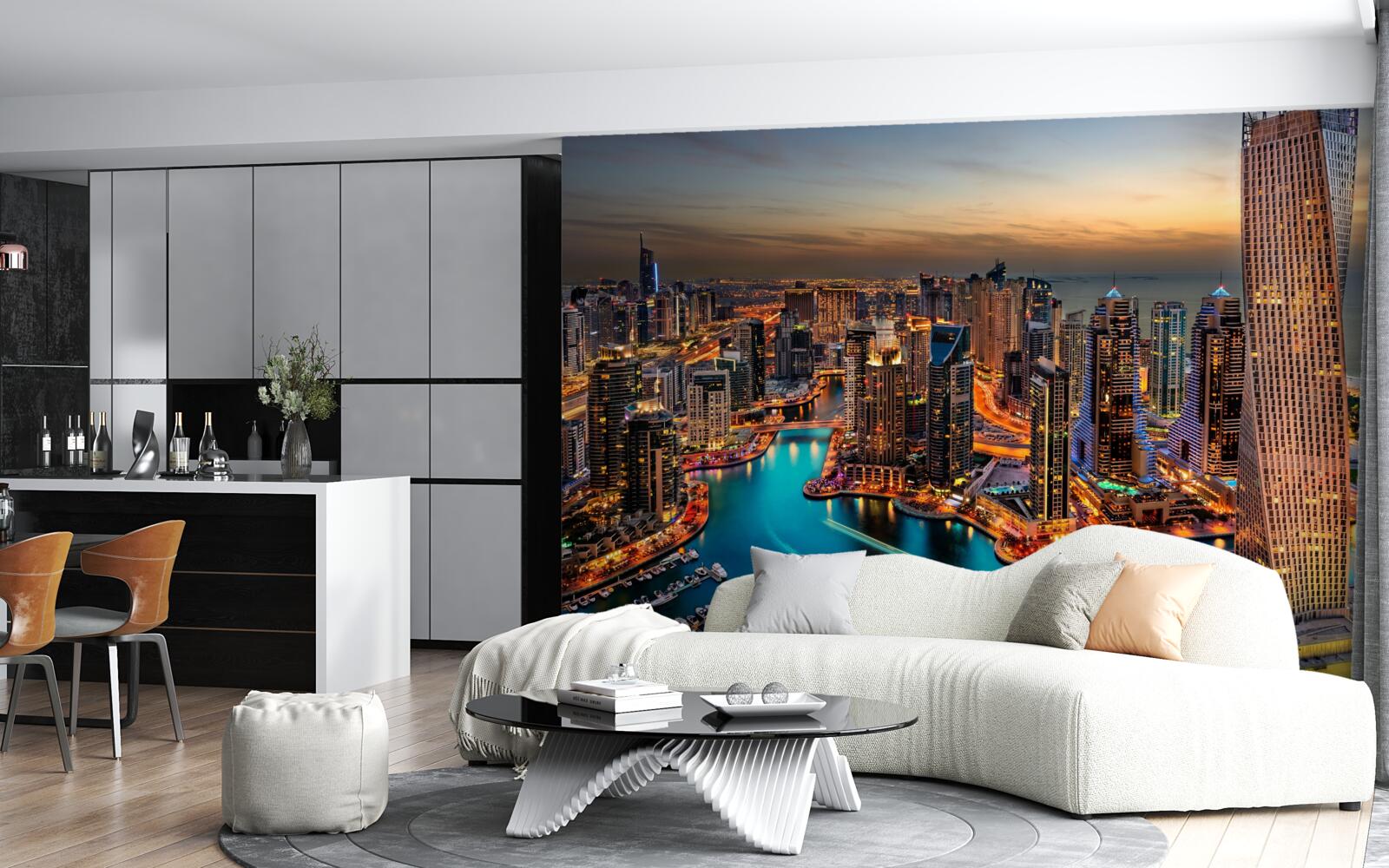 Papier peint horizon de la ville de dubai