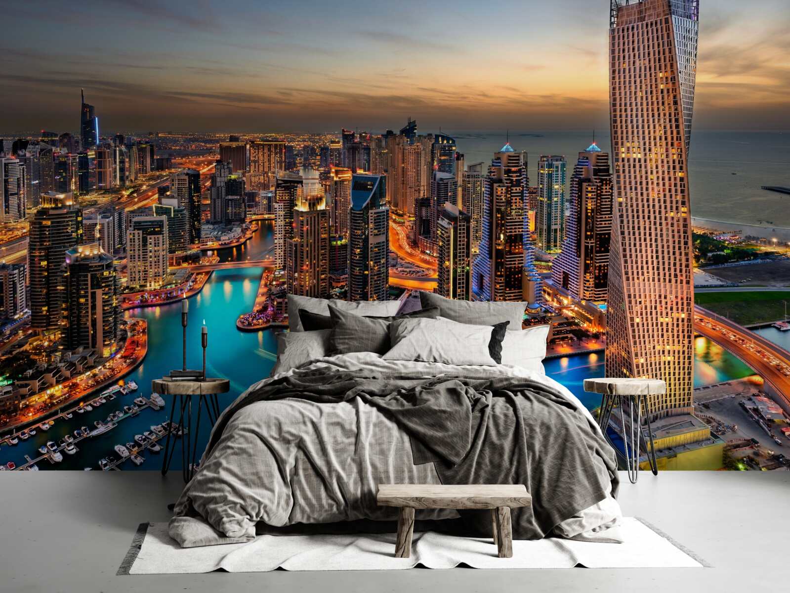 Papier peint horizon de la ville de dubai