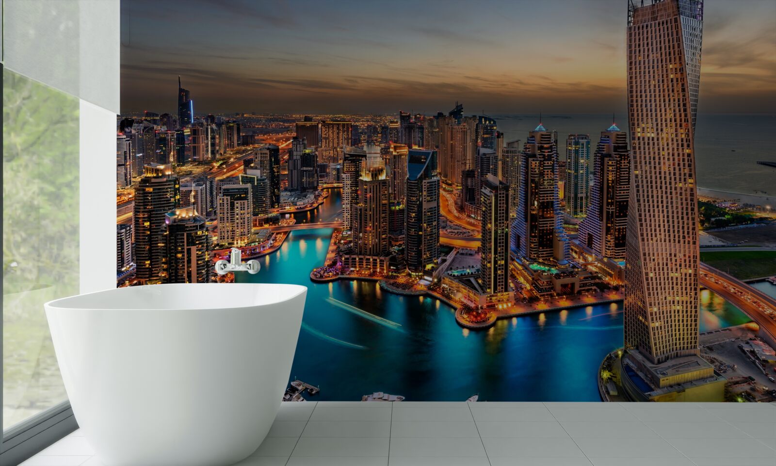 Papier peint horizon de la ville de dubai