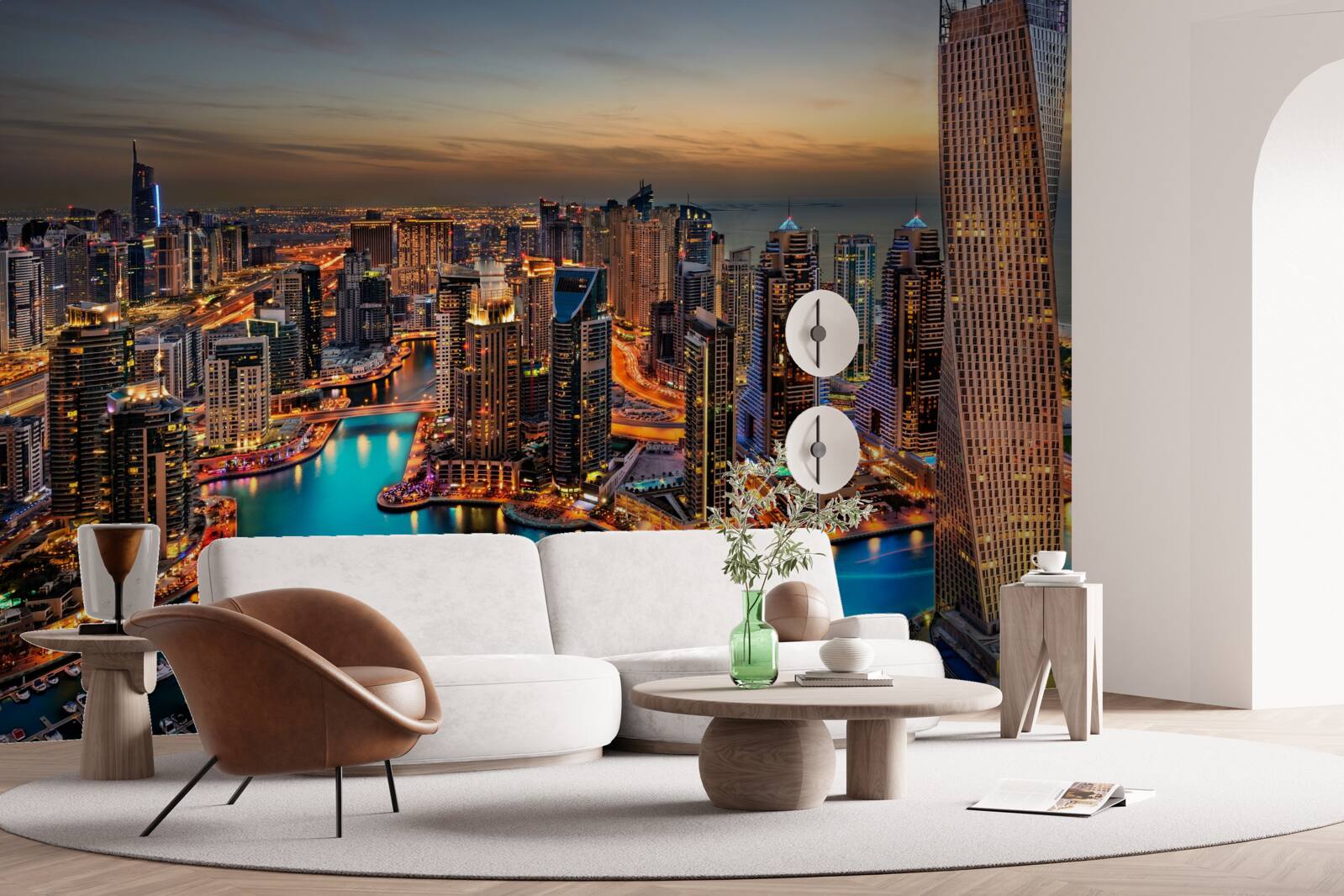 Papier peint horizon de la ville de dubai