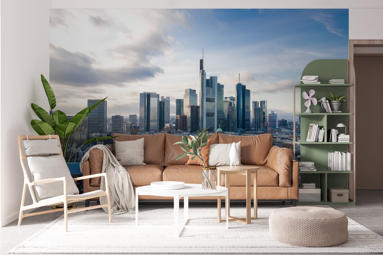 Papier peint panorama de francfort