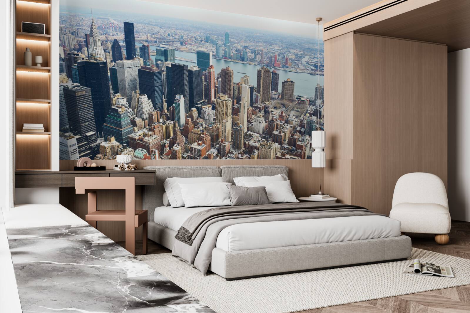 Papier peint les immeubles de new york et leurs toits