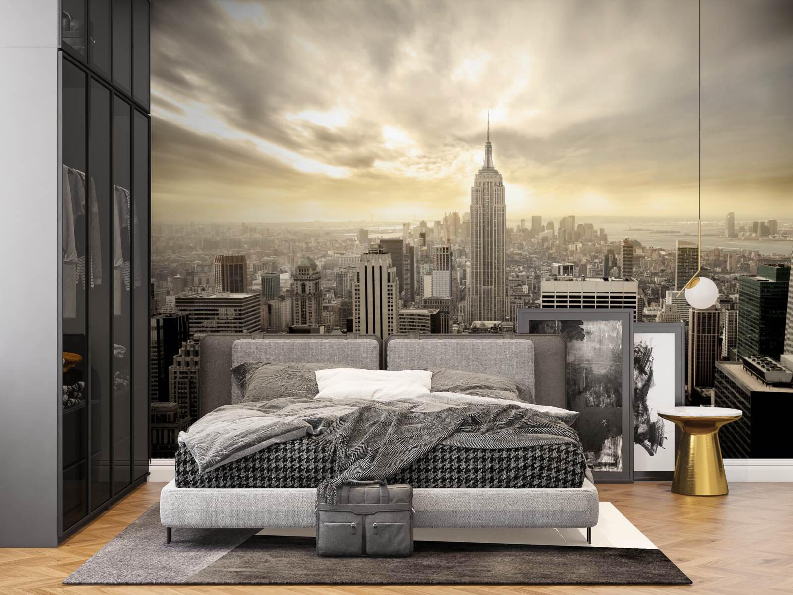 Papier peint la vue à vol d'oiseau de new york est magnifique