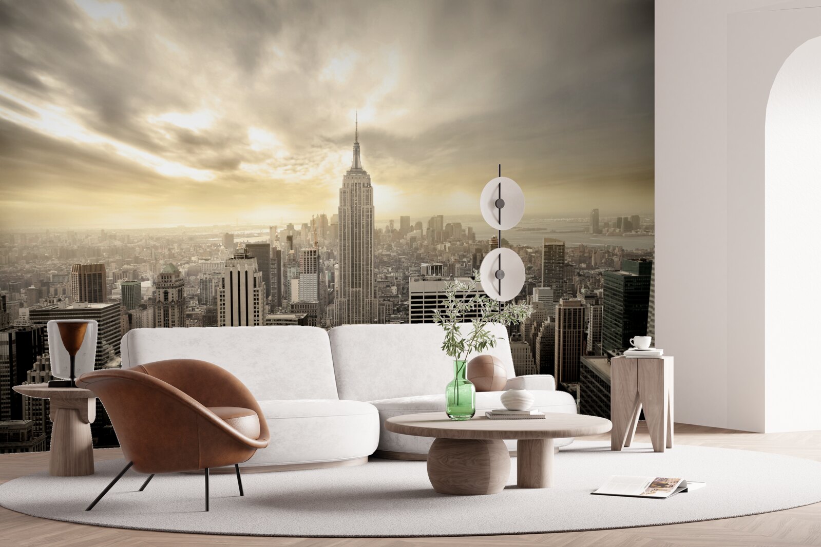 Papier peint la vue à vol d'oiseau de new york est magnifique