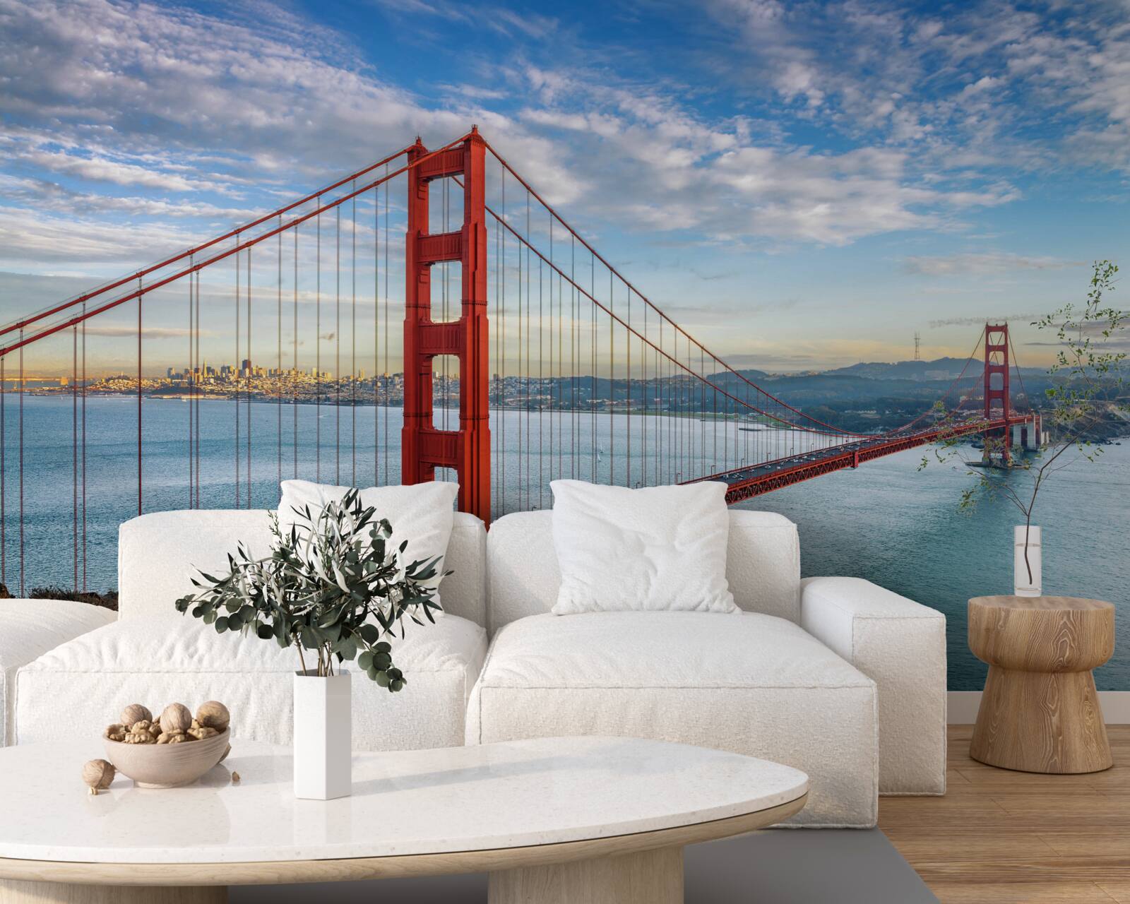 Papier peint panorama du golden gate depuis le pont