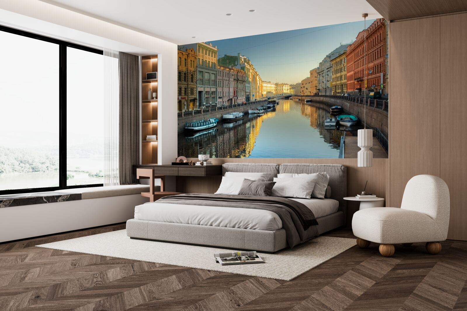 Papier peint le canal de sankt petersbourg est d'une grande beauté