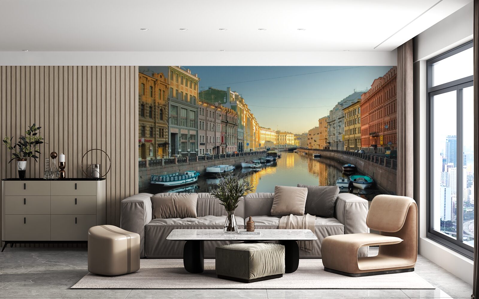 Papier peint le canal de sankt petersbourg est d'une grande beauté