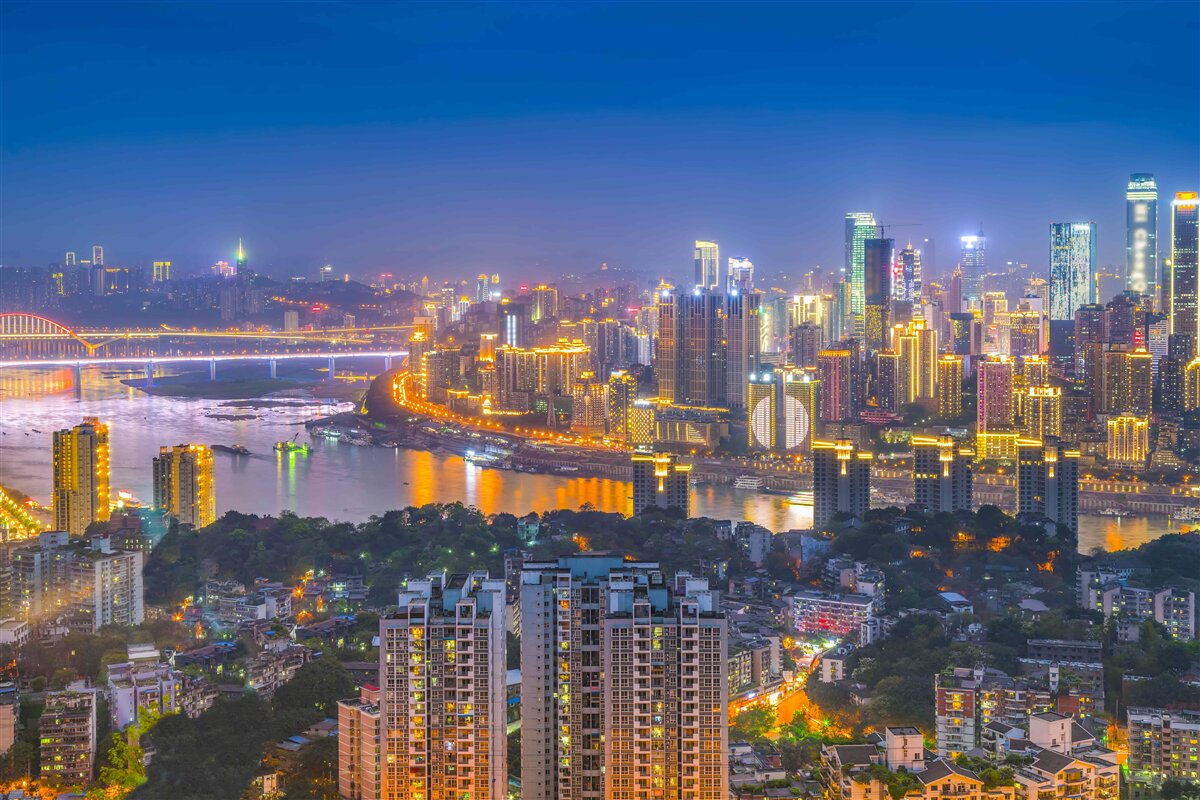 Papier peint la mégapole de la nuit moderne