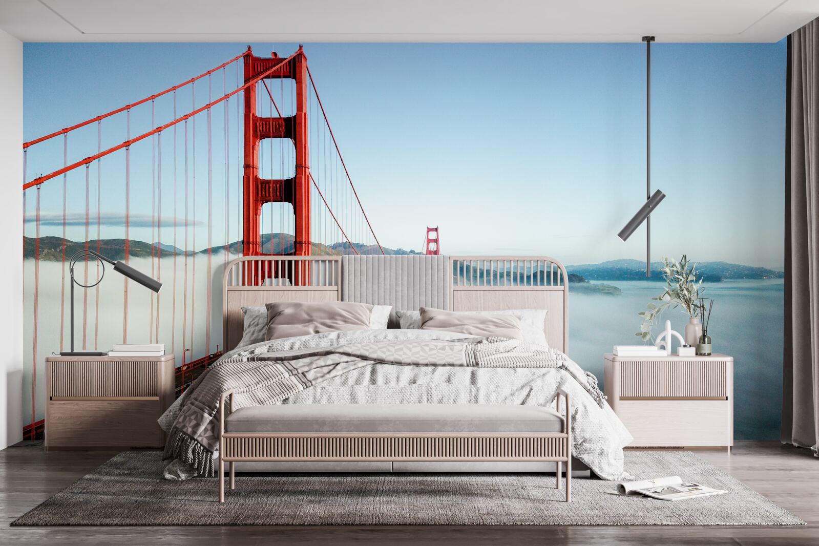 Papier peint le brouillard enveloppe le golden gate bridge