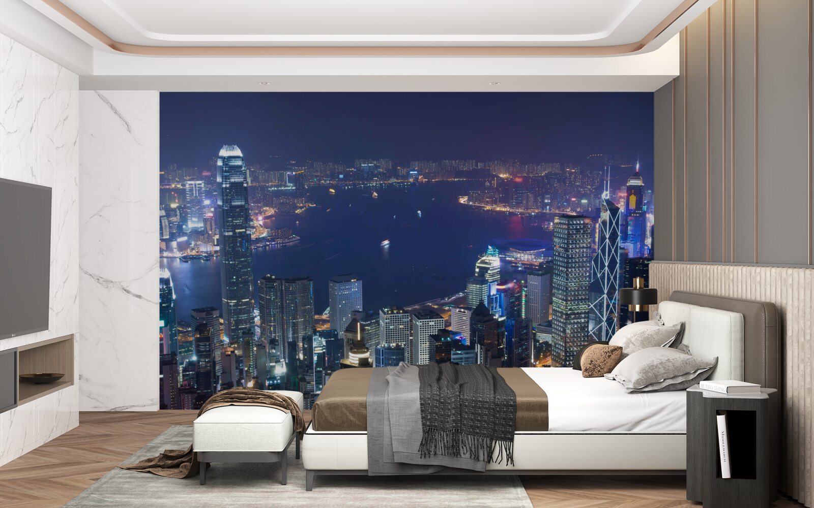 Papier peint megapolis by night