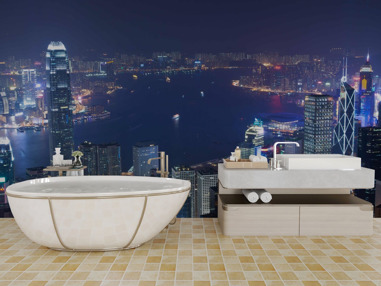 Papier peint megapolis by night