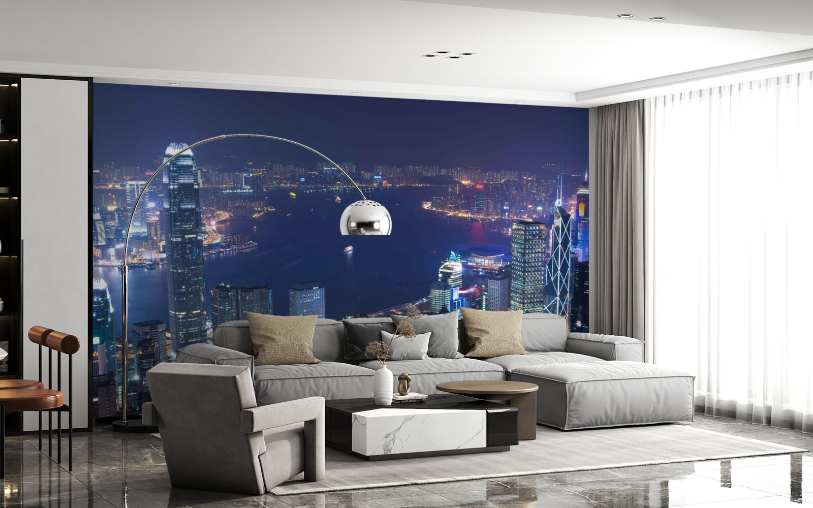 Papier peint megapolis by night