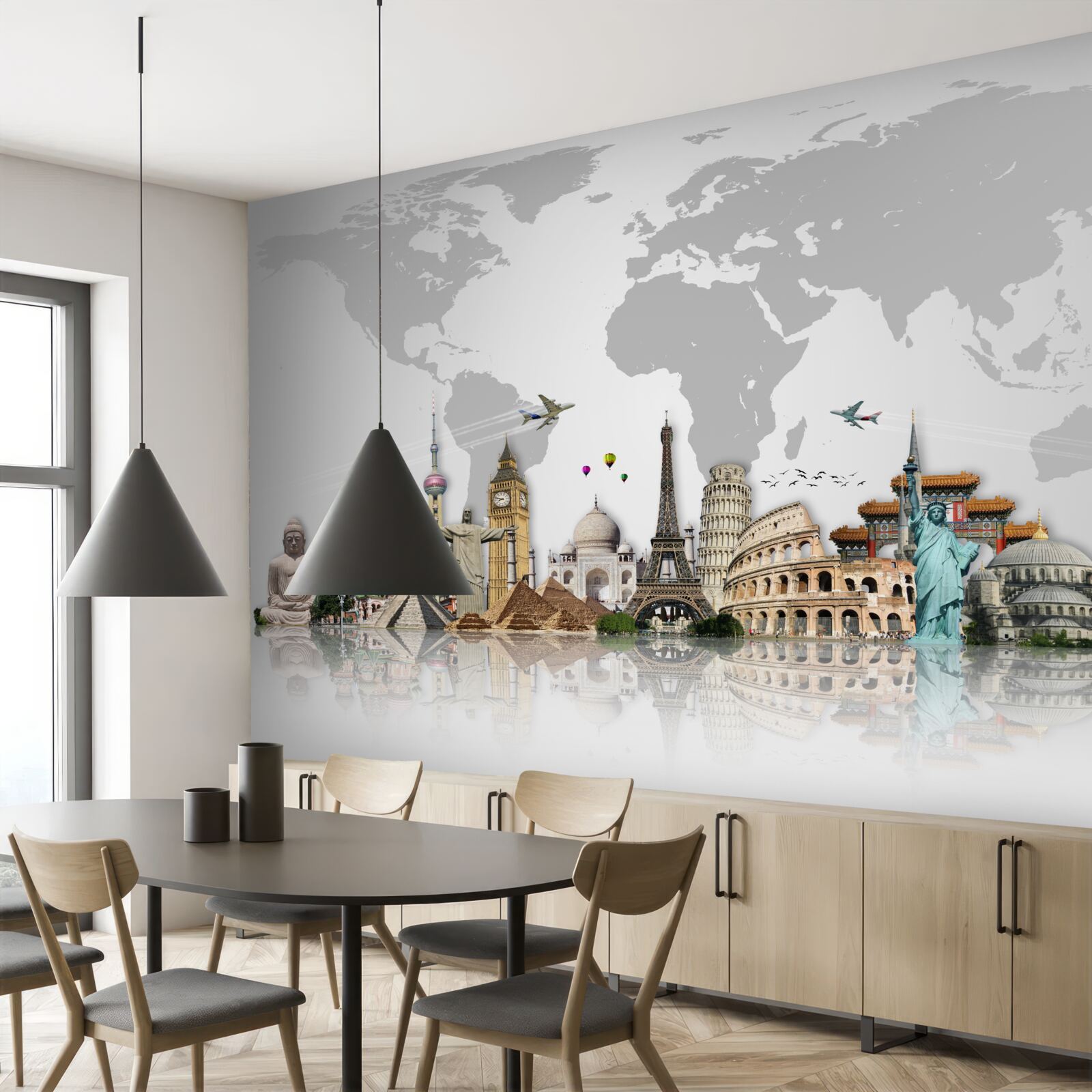 Papier peint structures architecturales populaires du monde