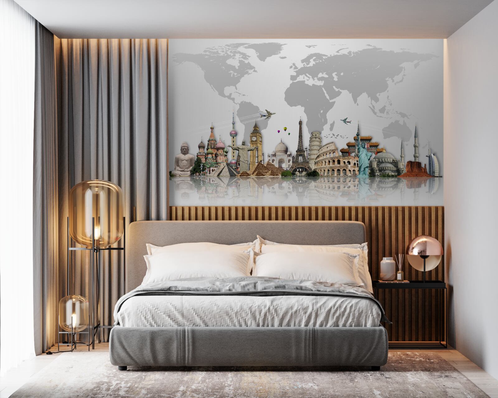 Papier peint structures architecturales populaires du monde