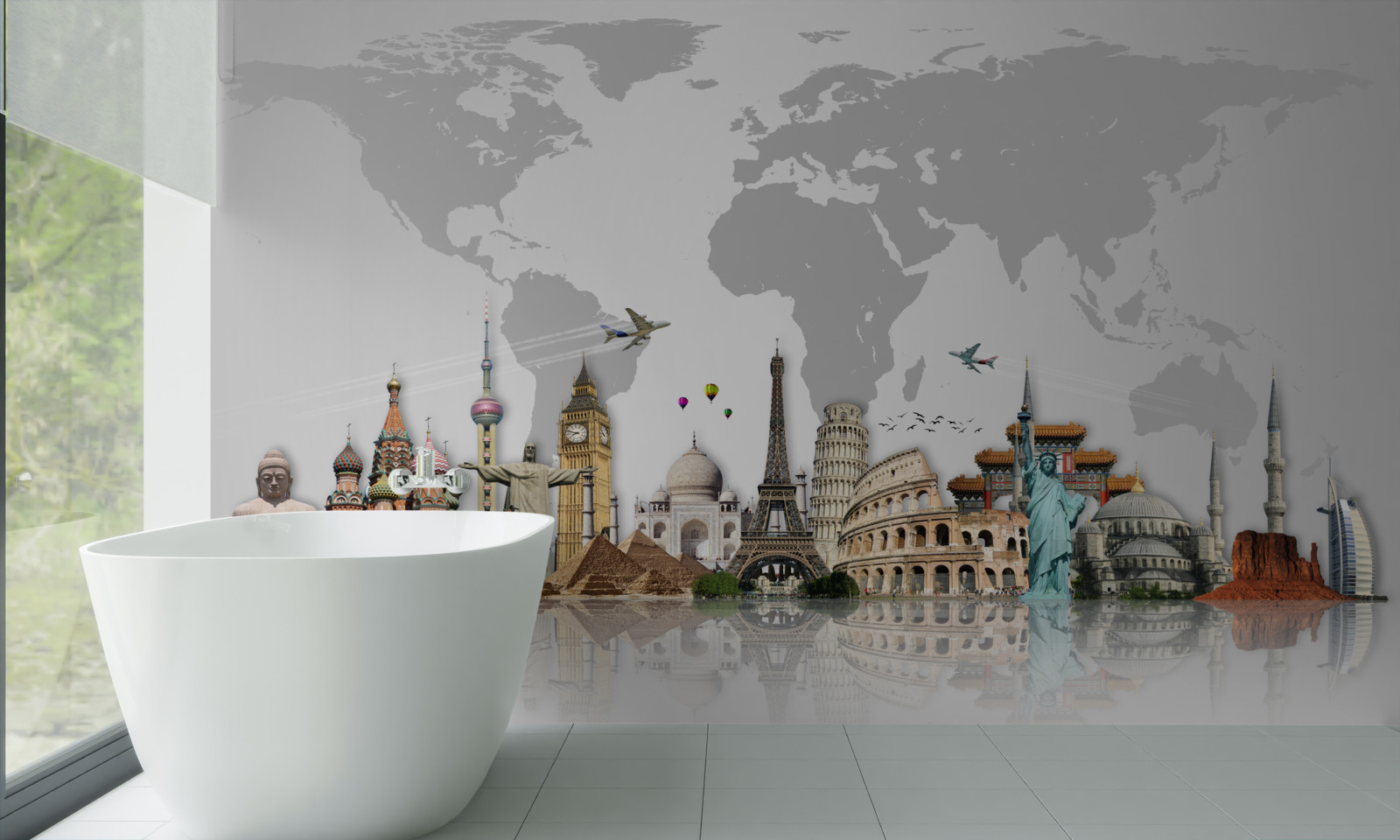 Papier peint structures architecturales populaires du monde