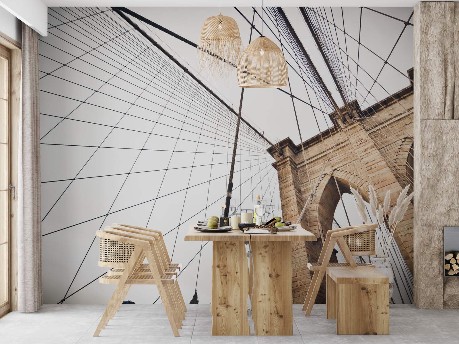 Papier peint le projet de pont de brooklyn