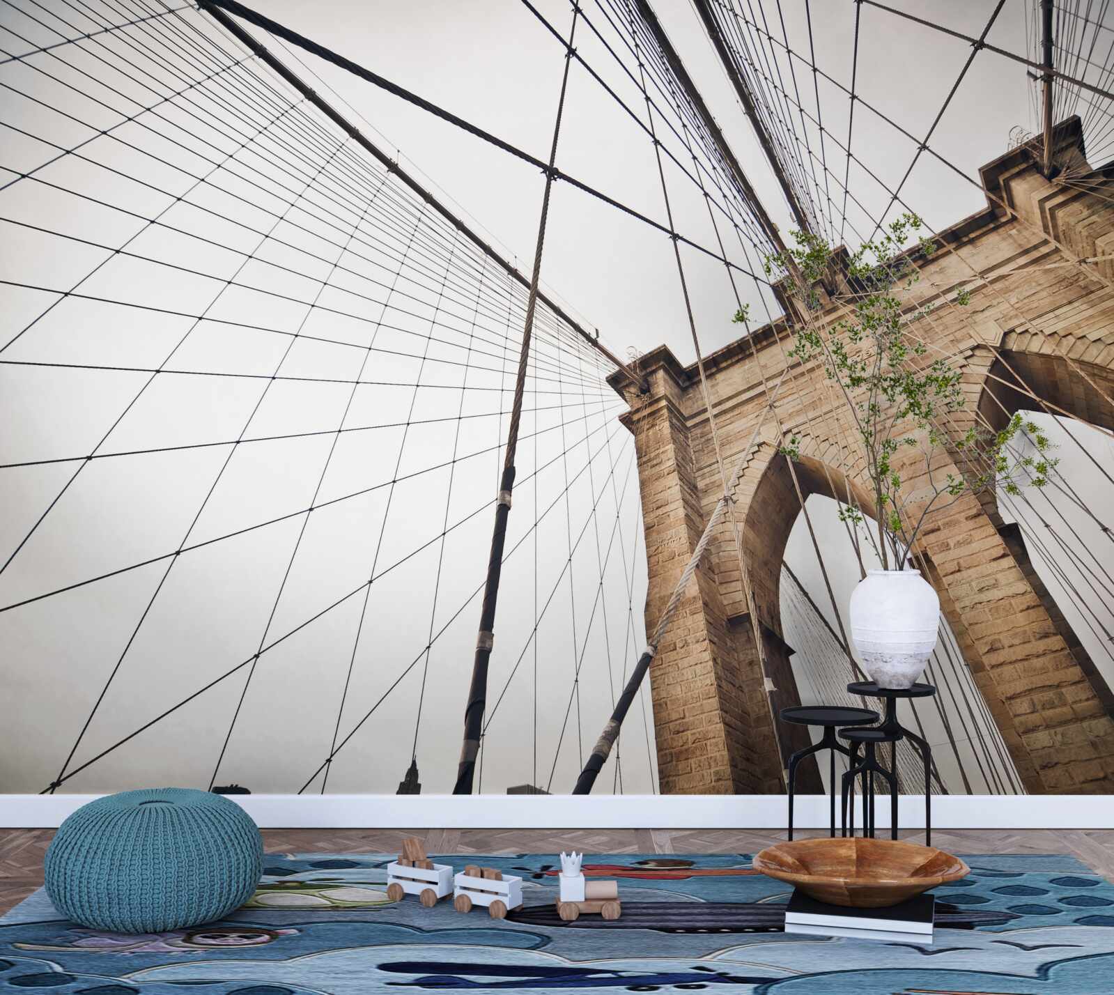 Papier peint le projet de pont de brooklyn