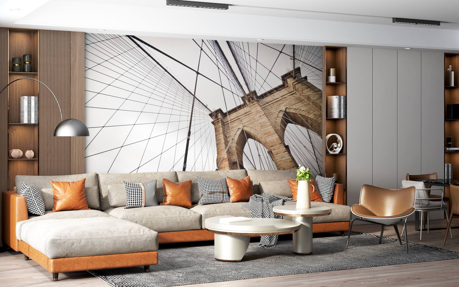 Papier peint le projet de pont de brooklyn