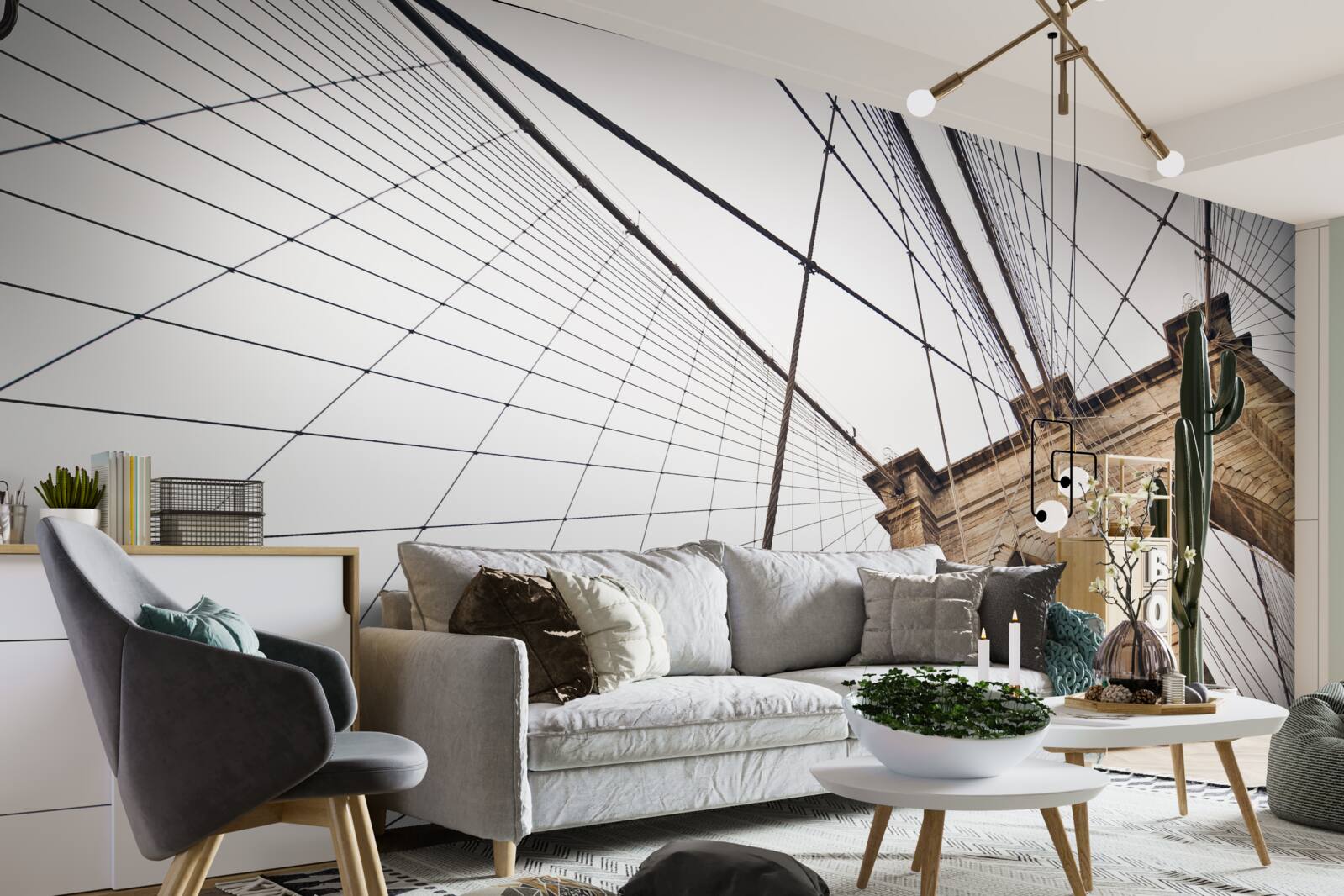 Papier peint le projet de pont de brooklyn