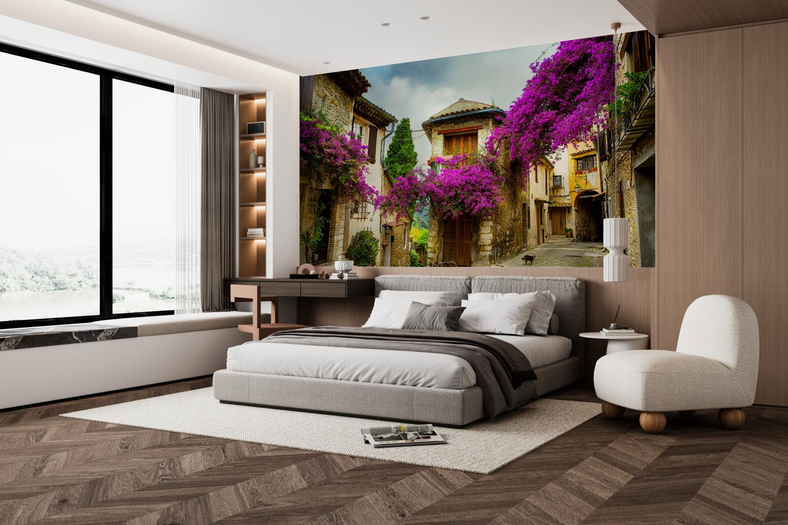 Papier peint une rue de provence qui respire le confort et la chaleur