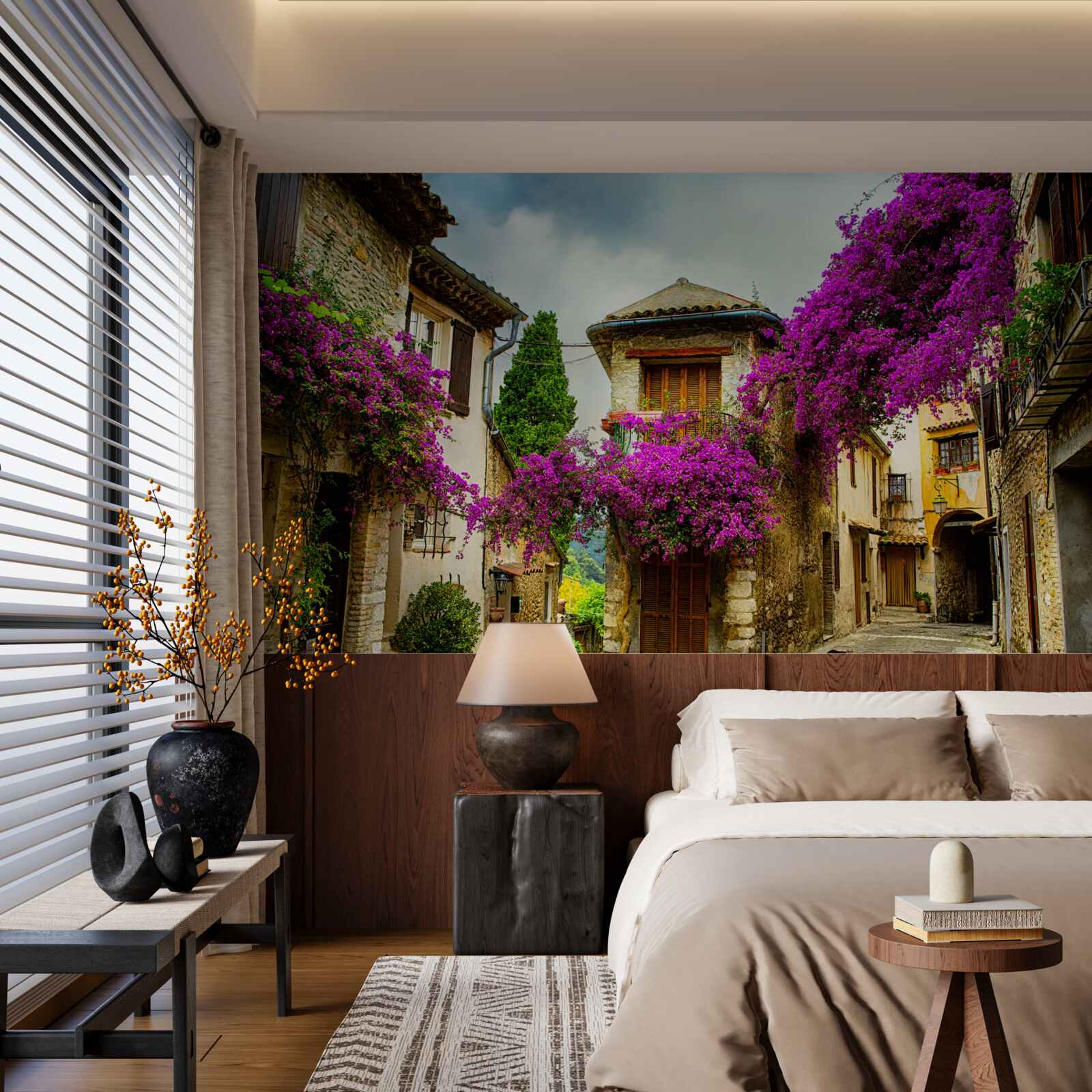 Papier peint une rue de provence qui respire le confort et la chaleur