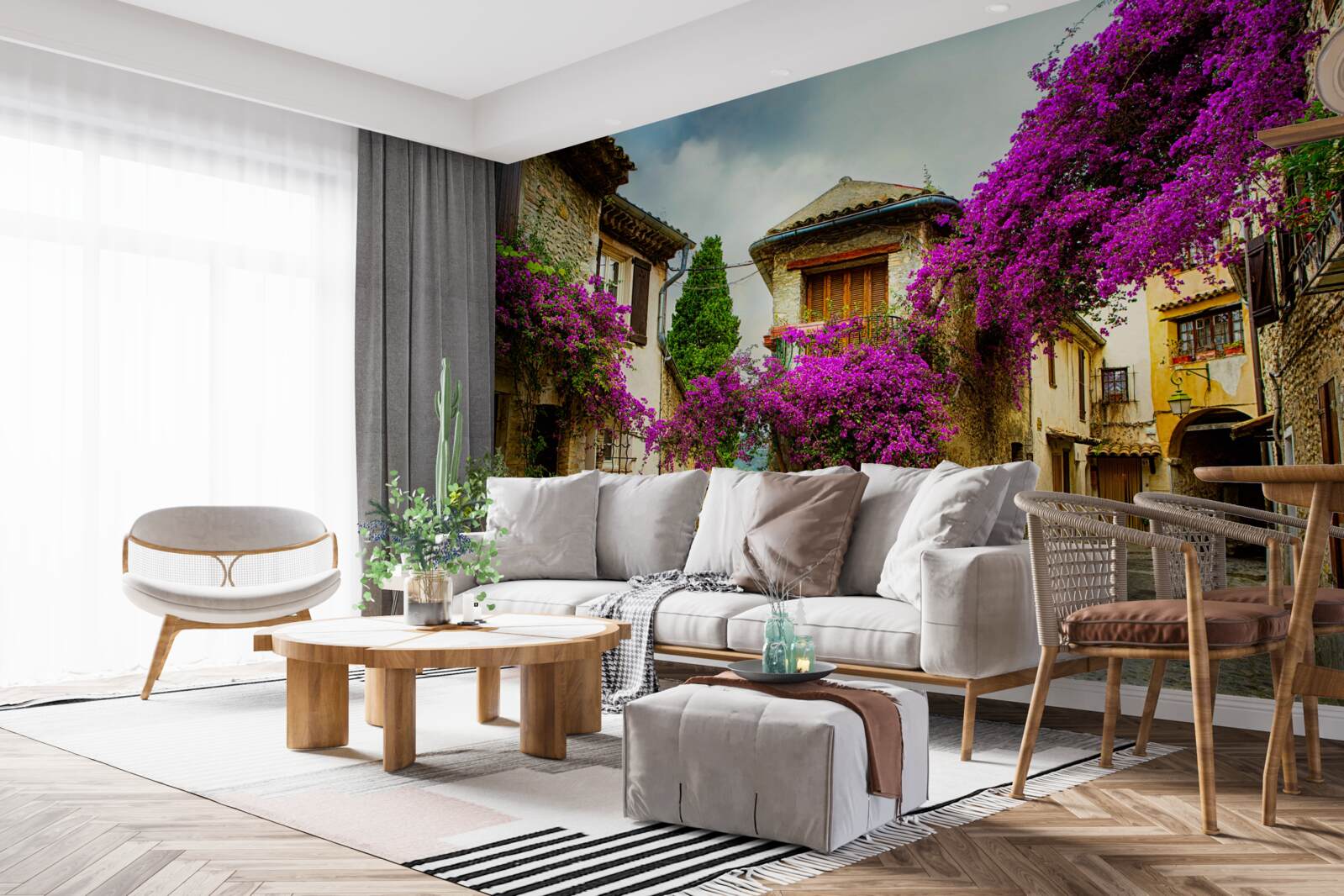 Papier peint une rue de provence qui respire le confort et la chaleur