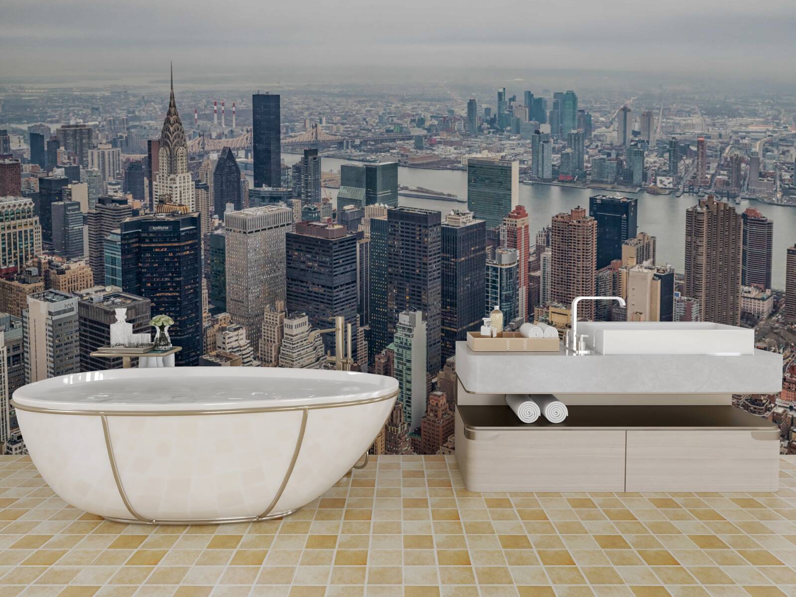 Papier peint traversée de new york