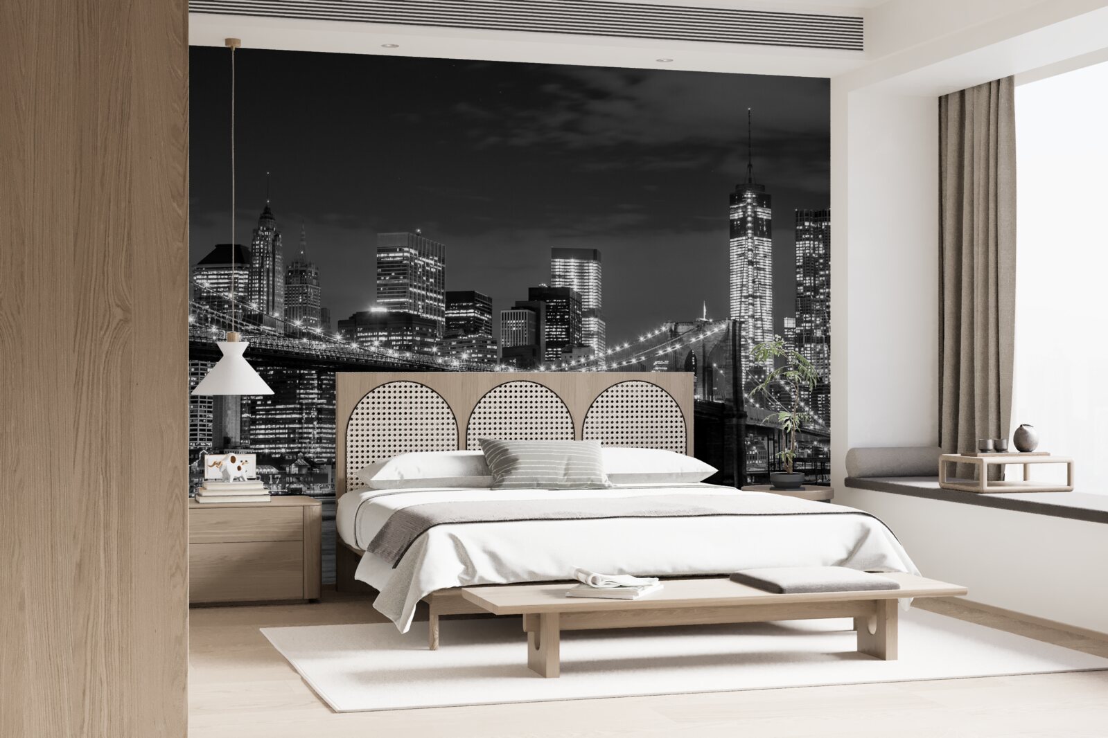 Papier peint métropole monochrome